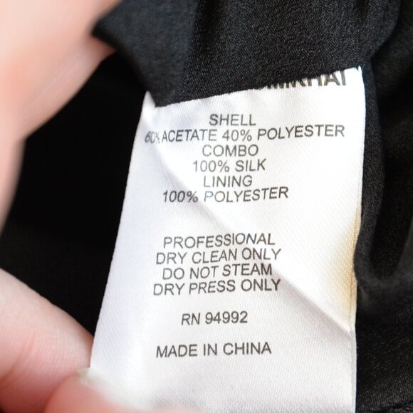 Jonathan Simkhai Ruffle Mini Black Skirt With Contrast Silk Sz 0 - Picture 6 of 7